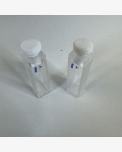 Cuvette Set (2) 10mm Perkin Elmer UV Quartz SUPRASIL with Stopper B0631027
