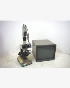 Olympus BHC Inspection Microscope, JVC Colour Video Camera TK-C1831, JVC CRT Monitor