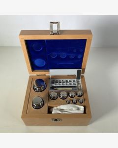 weight-set-f1-1mg-1kg-knob-stainless-steel-polished-in-wooden-case-kern-323-06