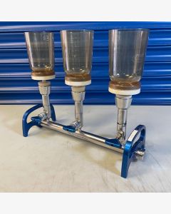 Cytiva Laboratory Filtration Manifold 4889 Stainless Steel 3 Place + Magnetic Funnel